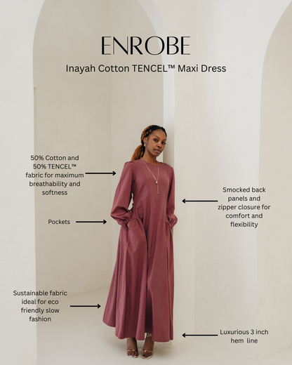 Inayah Cotton TENCEL„Maxi Dress - Symphony Blue