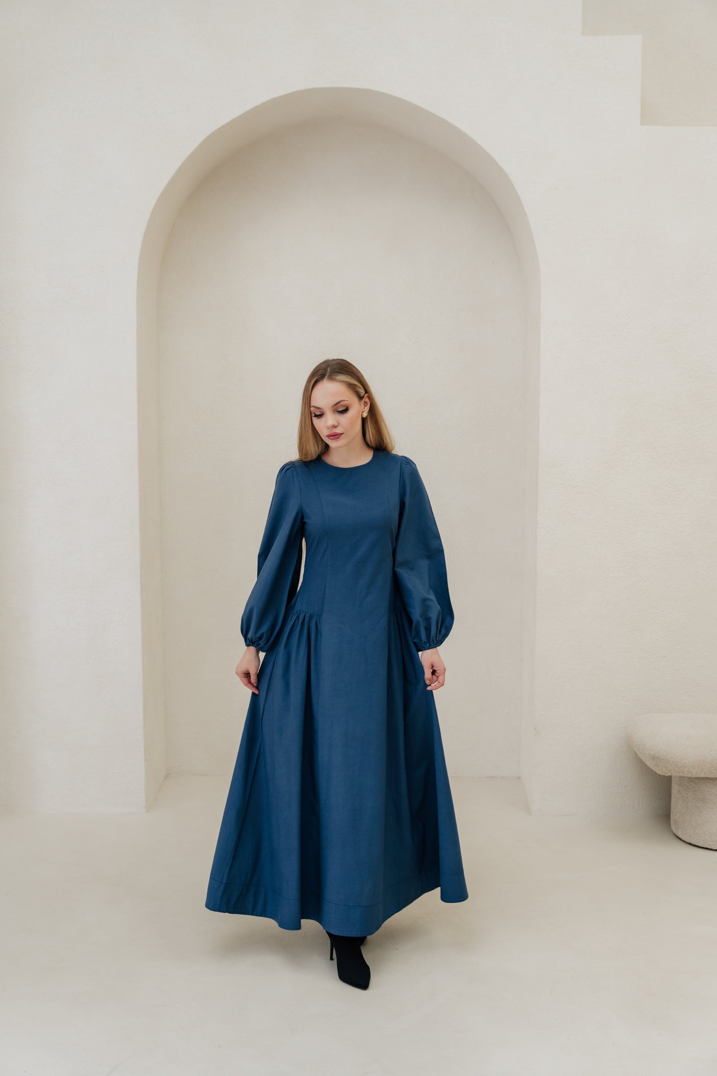 Inayah Cotton TENCEL„Maxi Dress - Symphony Blue