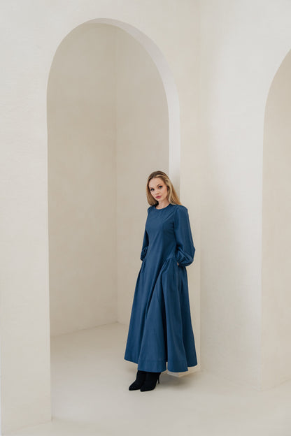 Inayah Cotton TENCEL„Maxi Dress - Symphony Blue