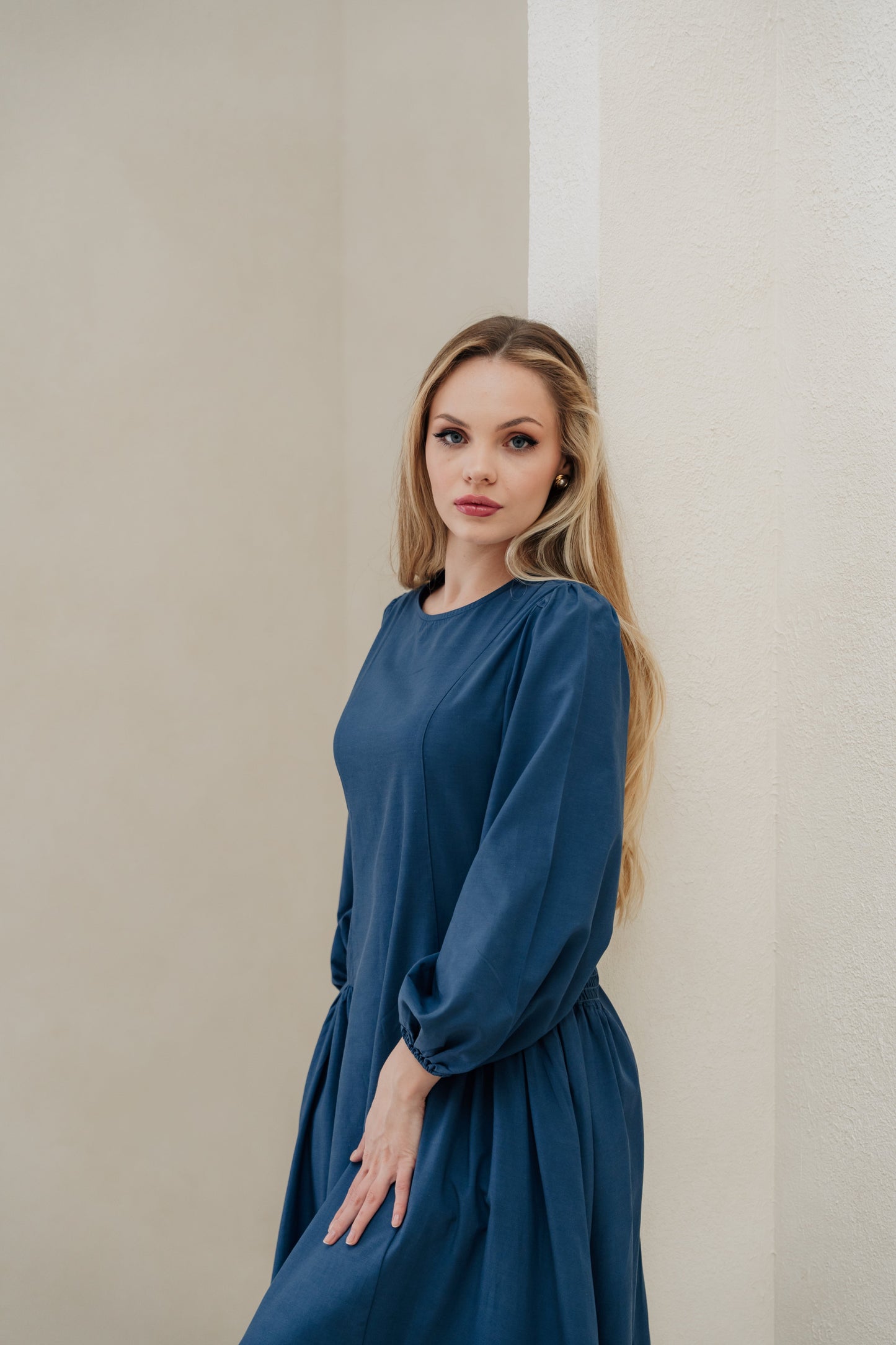Inayah Cotton TENCEL„Maxi Dress - Symphony Blue