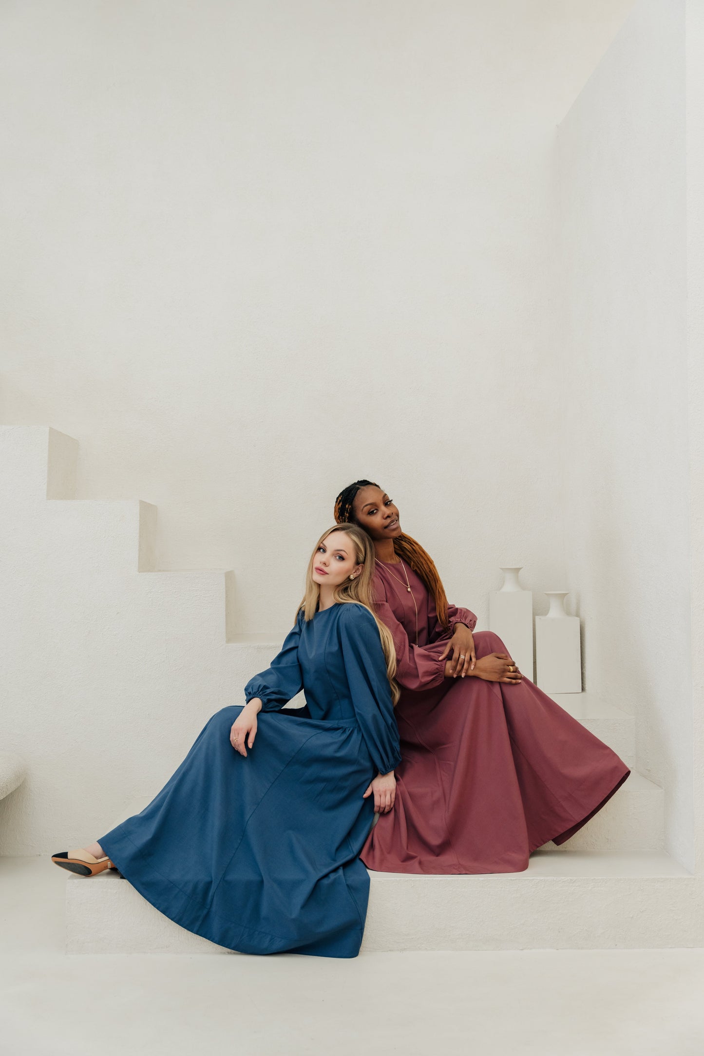 Inayah Cotton TENCEL„ Maxi Dress - Bordeaux