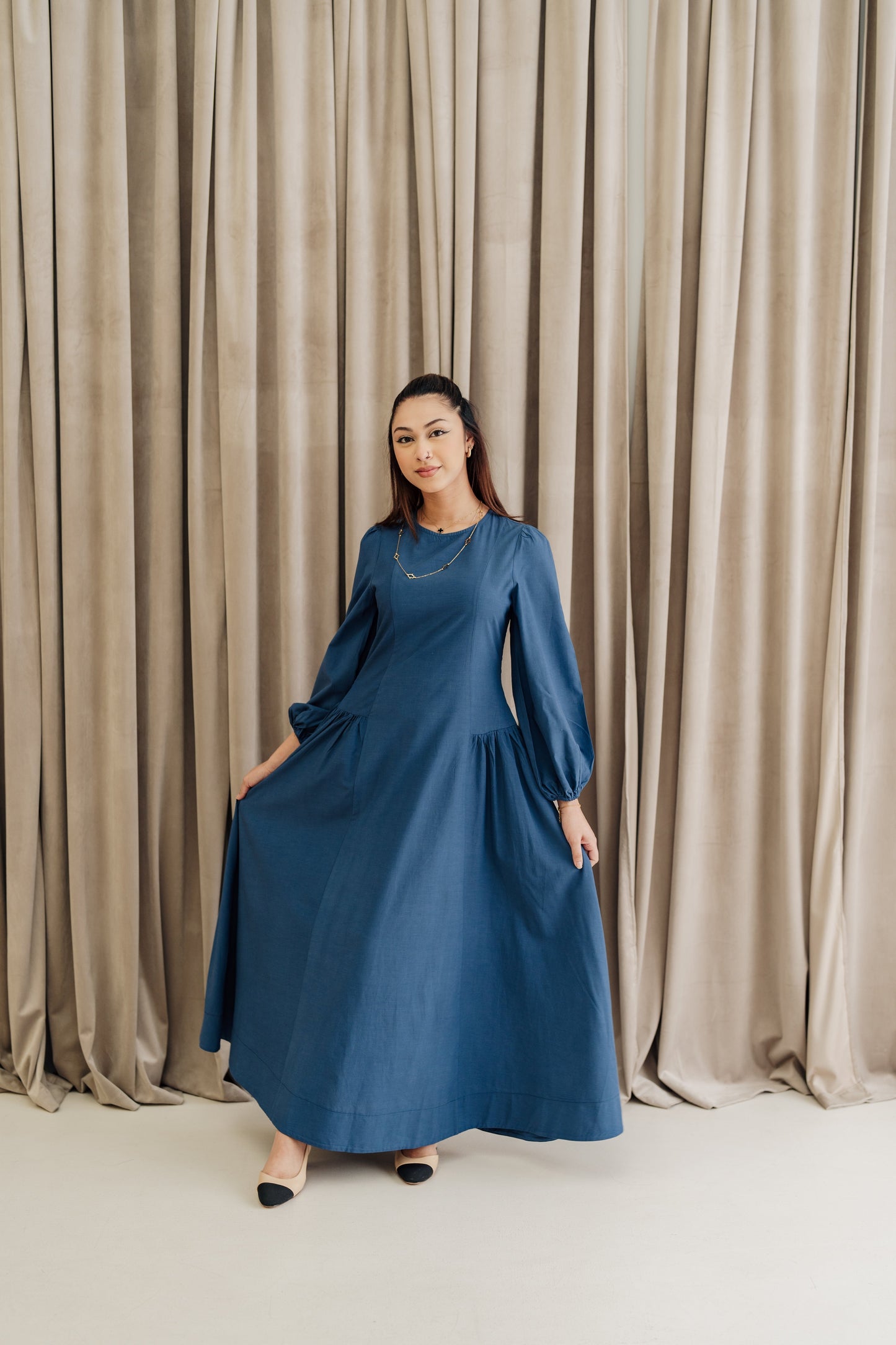 Inayah Cotton TENCEL„Maxi Dress - Symphony Blue