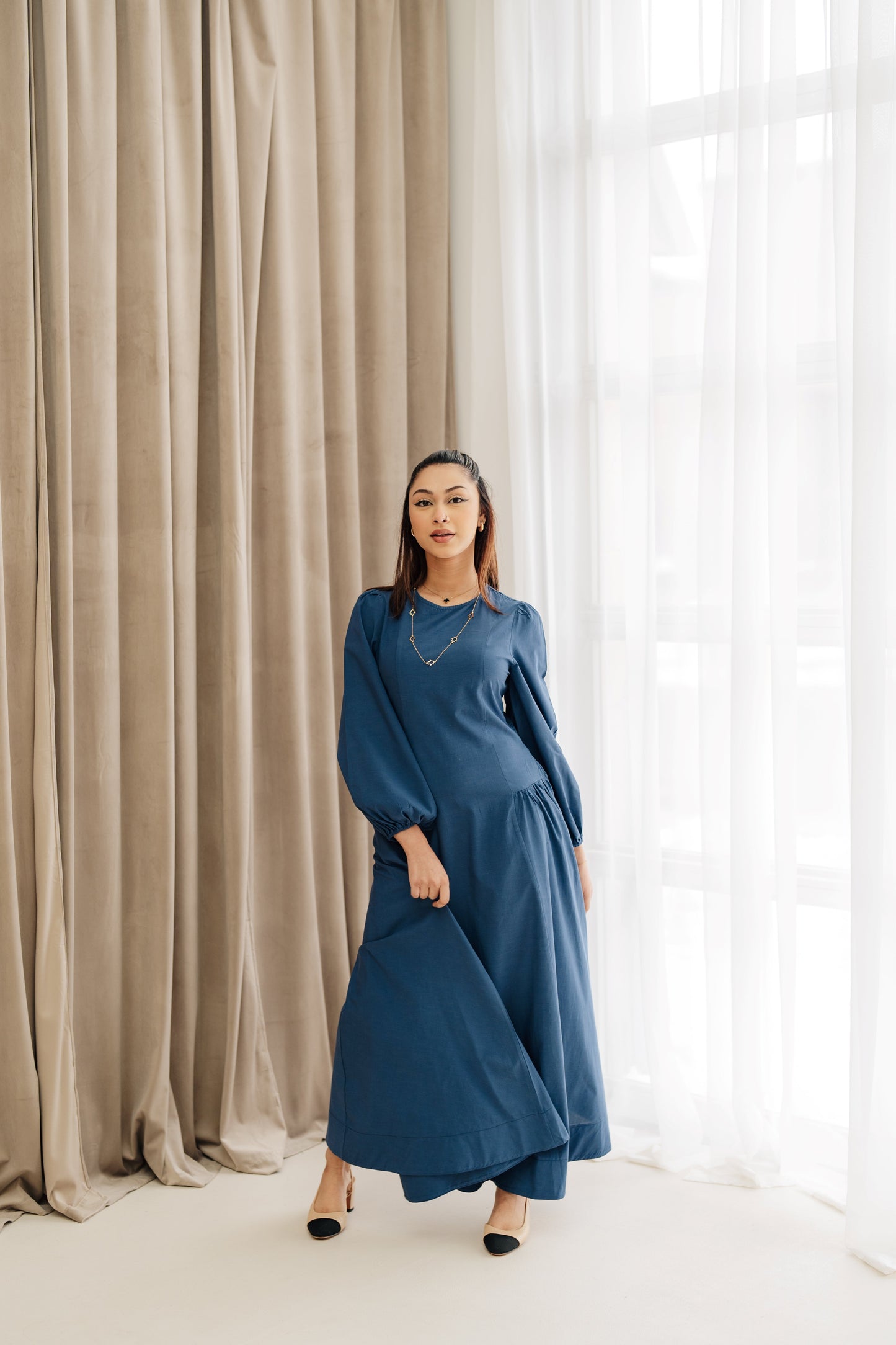 Inayah Cotton TENCEL„Maxi Dress - Symphony Blue