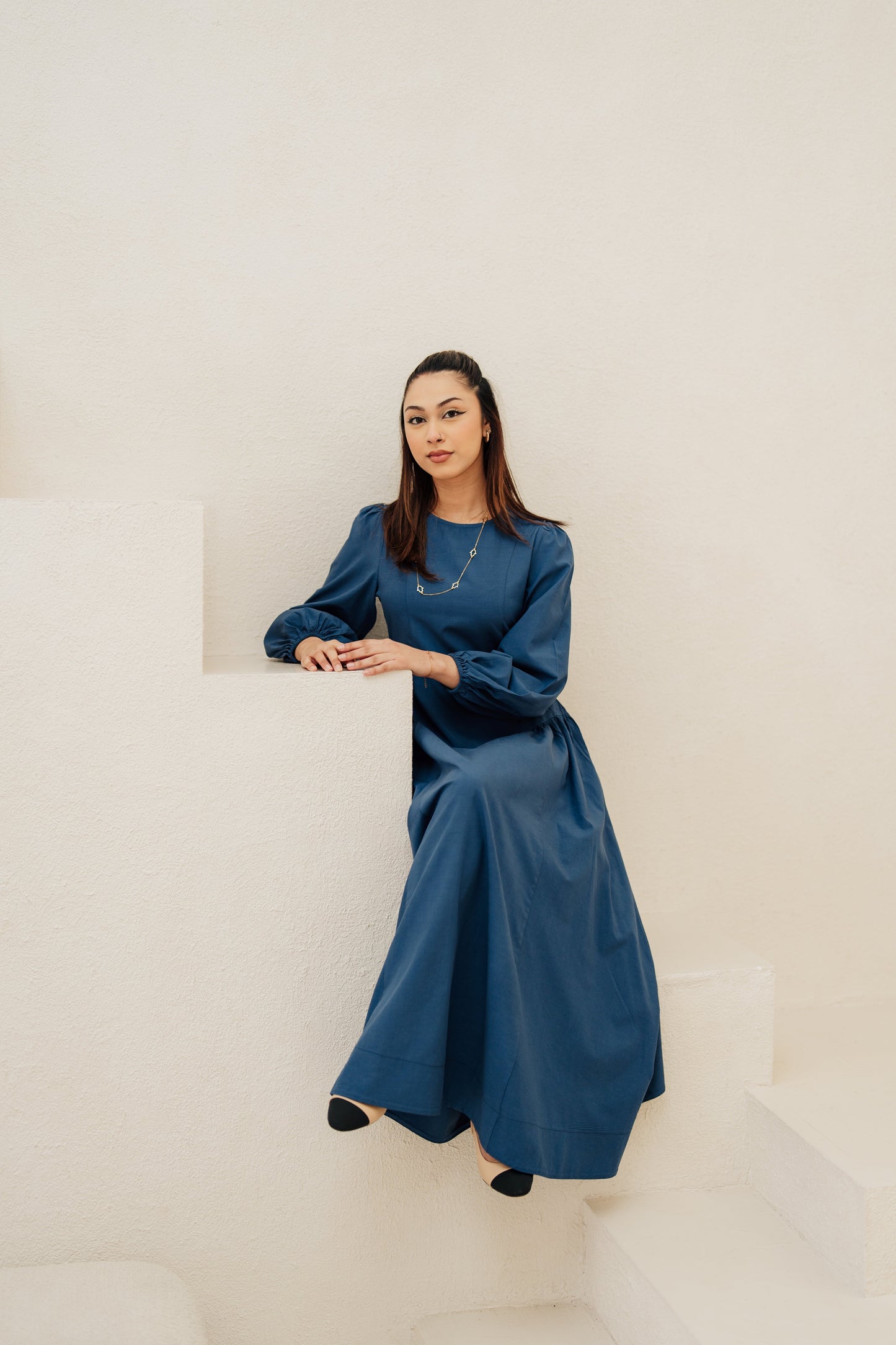 Inayah Cotton TENCEL„Maxi Dress - Symphony Blue